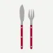 Bistrot Vintage Pearly Red Fish Set 8.25" (Knife, Fork)