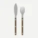 Bistrot Vintage Pearly Brown Fish Set 8.25" (Knife, Fork)
