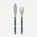 Bistrot Vintage Pearly Steel Blue Fish Set 8.25" (Knife, Fork)