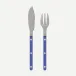 Bistrot Vintage Pearly Lapis Blue Fish Set 8.25" (Knife, Fork)