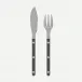 Bistrot Vintage Pearly Dark Grey Fish Set 8.25" (Knife, Fork)