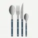 Bistrot Vintage Pearly Steel Blue 4-Pc Setting (Dinner Knife, Dinner Fork, Soup Spoon, Teaspoon)