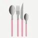 Bistrot Vintage Pearly Soft Pink 4-Pc Setting (Dinner Knife, Dinner Fork, Soup Spoon, Teaspoon)