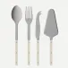 Bistrot Vintage Pearly Pearl Set Of 4 Serving Pieces (Serving Spoon, Serving Fork, Cheese Knife Large, Pie/Tart Server)