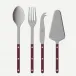 Bistrot Vintage Pearly Aubergine Set Of 4 Serving Pieces (Serving Spoon, Serving Fork, Cheese Knife Large, Tart Slicer)