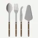 Bistrot Vintage Pearly Brown Set Of 4 Serving Pieces (Serving Spoon, Serving Fork, Cheese Knife Large, Pie/Tart Server)