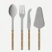 Bistrot Vintage Pearly Caramel Set Of 4 Serving Pieces (Serving Spoon, Serving Fork, Cheese Knife Large, Tart Slicer)