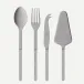 Bistrot Vintage Pearly Grey Set Of 4 Serving Pieces (Serving Spoon, Serving Fork, Cheese Knife Large, Tart Slicer)