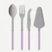 Bistrot Vintage Pearly Lilac Set Of 4 Serving Pieces (Serving Spoon, Serving Fork, Cheese Knife Large, Tart Slicer)