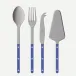 Bistrot Vintage Pearly Lapis Blue Set Of 4 Serving Pieces (Serving Spoon, Serving Fork, Cheese Knife Large, Tart Slicer)