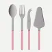 Bistrot Vintage Pearly Soft Pink Set Of 4 Serving Pieces (Serving Spoon, Serving Fork, Cheese Knife Large, Pie/Tart Server)