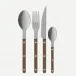 Bistrot Vintage Pearly Brown 48-Pc Flatware Set (12x dinner knives, dinner forks, soup spoons, teaspoons)
