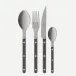 Bistrot Vintage Pearly Dark Grey 48-Pc Flatware Set (12x dinner knives, dinner forks, soup spoons, teaspoons)