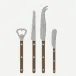 Bistrot Vintage Pearly Brown Bistrot Aperitif Set (Bottle Opener, Tomato Knife, Cheese Knife Large, Butter Spreader)