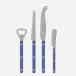 Bistrot Vintage Pearly Lapis Blue Bistrot Aperitif Set (Bottle Opener, Tomato Knife, Cheese Knife Large, Butter Spreader)