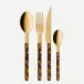 Bistrot Gold Tortoise Faux Tortoise 24 Pieces Cutlery Set 9"1/4
