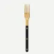 Bistrot Gold Solid Black Dinner Fork 8"1/2