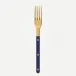 Bistrot Gold Solid Navy Blue Dinner Fork 8"1/2