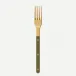 Bistrot Gold Solid Green Fern Dinner Fork 8"1/2