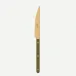 Bistrot Gold Solid Green Fern Dinner Knife 9"1/4