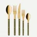 Bistrot Gold Solid Green Fern Flatware