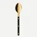 Bistrot Gold Solid Black Dessert Spoon 7"1/2