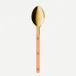 Bistrot Gold Solid Nude Pink Dessert Spoon 7"1/2