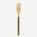 Bistrot Gold Solid Green Fern Salad Fork 7"1/2