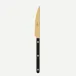 Bistrot Gold Solid Black Dessert Knife 8"