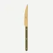 Bistrot Gold Solid Green Fern Dessert Knife 8"