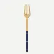 Bistrot Gold Solid Navy Blue Serving Fork 10"1/4