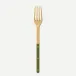 Bistrot Gold Solid Green Fern Serving Fork 10"1/4