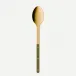 Bistrot Gold Solid Green Fern Serving Spoon 10"1/4