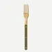 Bistrot Gold Solid Green Fern Small Fork 6"1/2