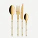 Bistrot Gold Solid Ivory 24 Pieces Cutlery Set 9"1/4