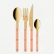 Bistrot Gold Solid Nude Pink 48 Pieces Cutlery Set 9"1/4