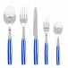 White Stripe Lapis Blue Flatware