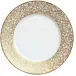 Salamanque Or/Gold White American Dinner Plate Diam 10.6 in