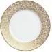 Salamanque Or/Gold White Flat Cake Serving Plate Diam 12.2 in