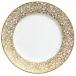 Salamanque Or/Gold White Buffet Plate Diam 12.2 in