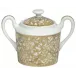 Salamanque Or/Gold White Sugar Bowl Diam 2.7 in