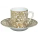 Salamanque Or/Gold White Coffee Cup Diam 2.22 in