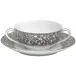 Salamanque Platinum White  Breakfast/Cream Soup Saucer Diam 7.1 in