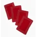 Filetto Set of 4 Cocktail Napkin 6 x 9 Red/Gold