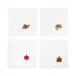 Autunno Set of 4 Cocktail Napkin 6 x 6 White Multi