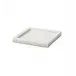Pietra Marble Soap Dish 5 x 5 x 75 White/Silver