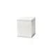 Pietra Marble Storage Jar 3.5 x 3.5 x 4.25 White/Silver