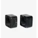 Quadrato Set of 2 Napkin Ring Boxed Black
