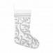 Prancer Holiday Stocking Silver