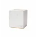 Pietra Marble Waste Basket 7.5 x 7.5 x 8.5 White/Gold